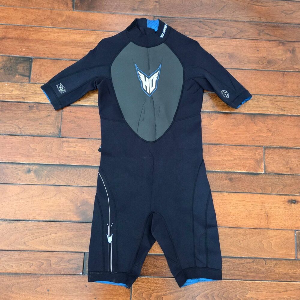 HO Sports Blaze 2mm Shorty Wet Suit Water Skiing Ski BLACK/GRAY Men’s Size L